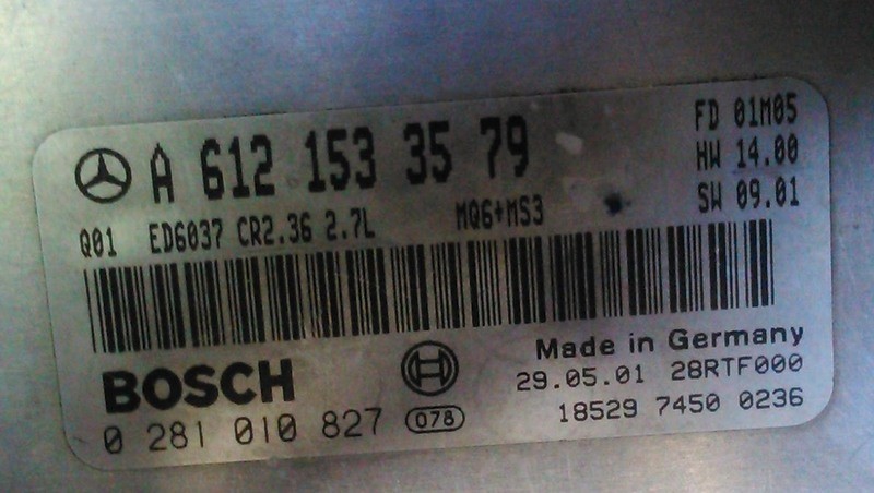 Электронный блок управления двигателем Mercedes Sprinter 2001 г.  2.7 л дизель Червоноград