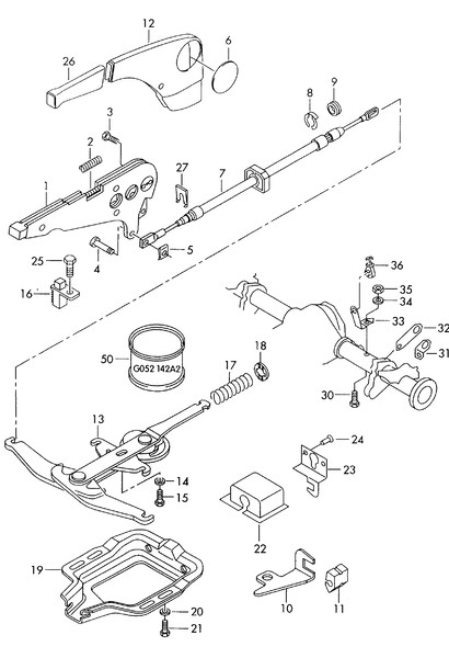 Балансирный рычаг ручного тормоза Volkswagen LT LT46 2007 2.8 Дизель 