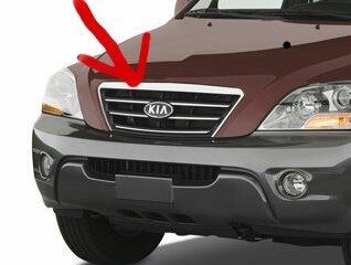 Хром накладка решотки радиатора Kia Sorento  2007 2.5 Дизель Одесса