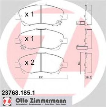 Тормозные колодки 23768.185.1   Toyota Avensis