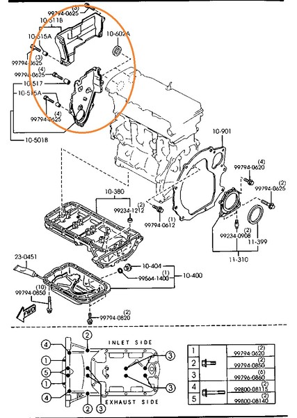 Крышка ремня ГРМ FP0110520C   Mazda 323, Mazda 626, Mazda Premacy