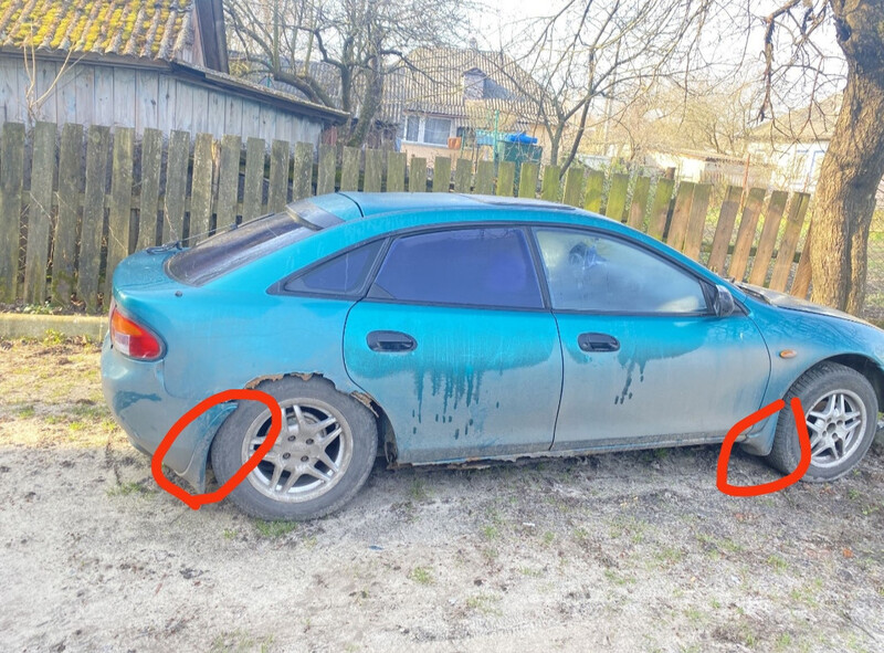 Бризговики задні та передні Mazda 323  1996 хэтчбек 1.5 Бензин 