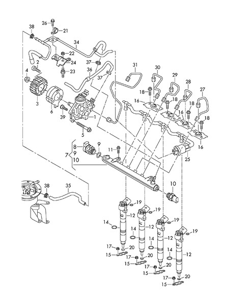 Клапан обратки Volkswagen Passat B6  2008 2.0 Дизель Ужгород