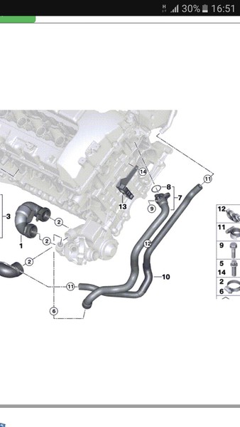 Патрубок системи охолодження 11537566329   BMW 5 Series