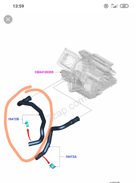Шланг печки Ford Focus 3  2013 универсал 1.0 Бензин Хмельницкий