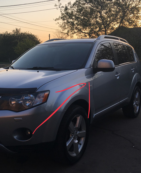 Зеркало левое Mitsubishi Outlander XL  2007 2.4 Бензин Киев