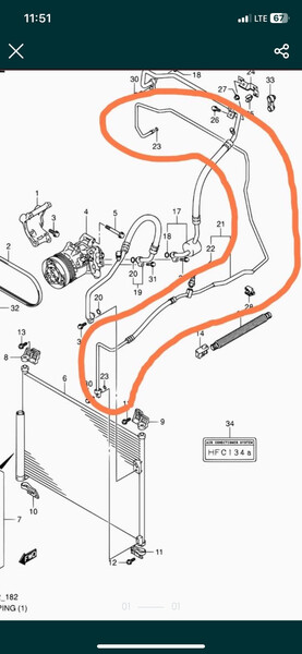 Трубка кондиционера Suzuki Grand Vitara  2008 2.0 Бензин Днепр