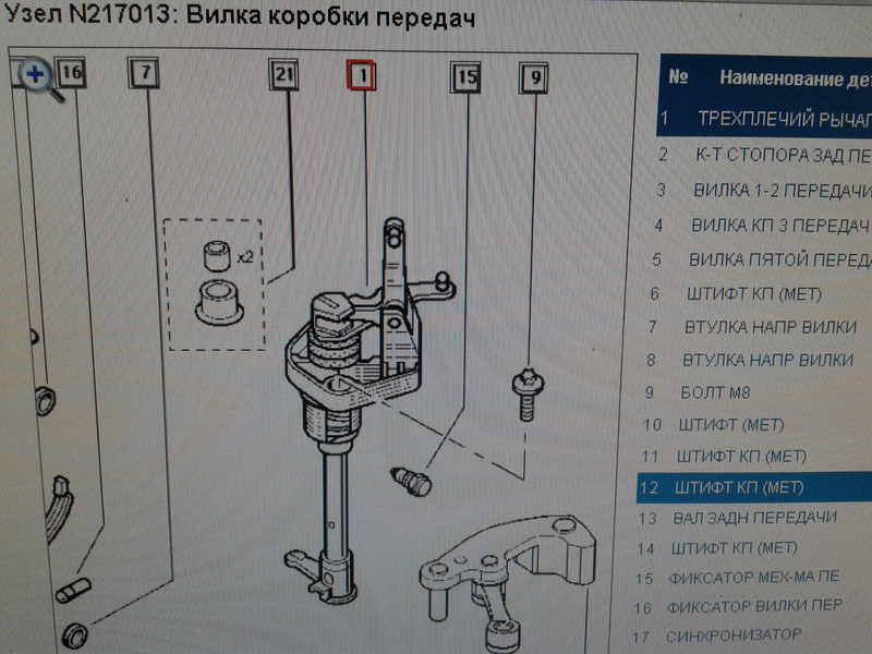 Механізм перемикання передач 328903495R   Renault Kangoo, Renault Logan, Renault Scenic