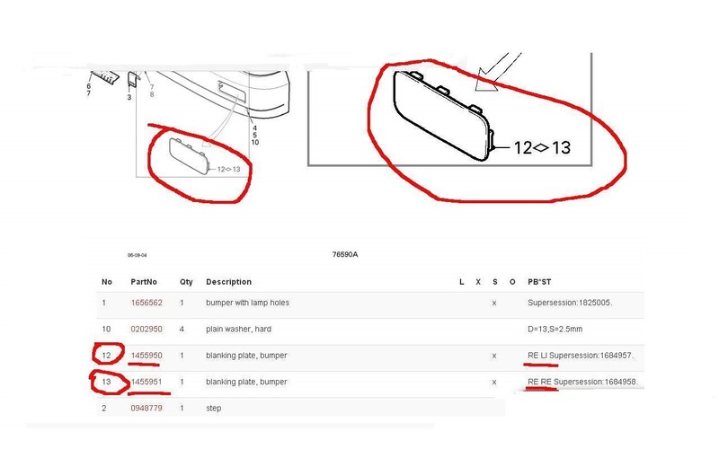 Пластиковая заглушка противотуманной фары DAF CF 2006 г.  Киев