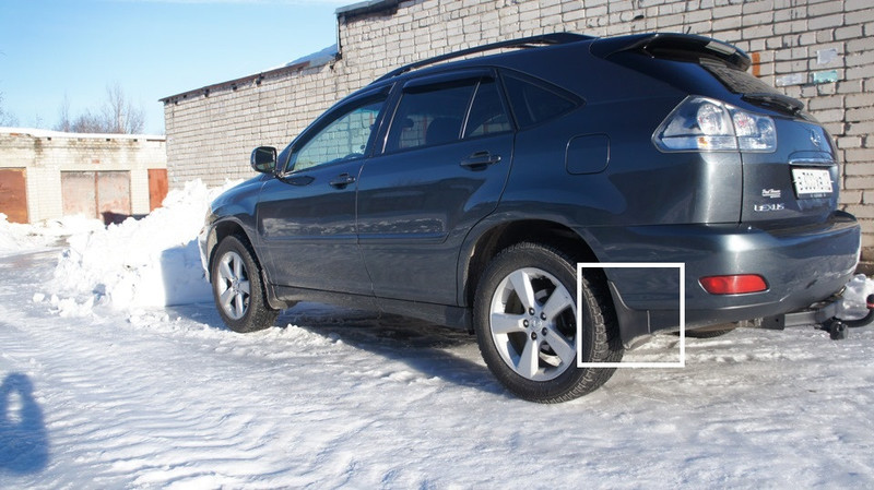 Брызговики заднего бампера Lexus RX универсал 2005 г.  3.5 л бензин Киев
