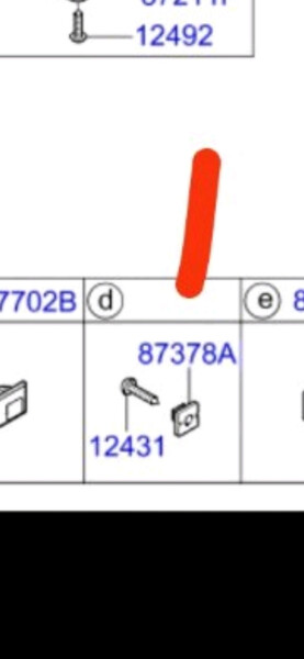 Клипсы молдинга задней двери Kia Niro  2017 хетчбек 16.0 Гибрид Київ