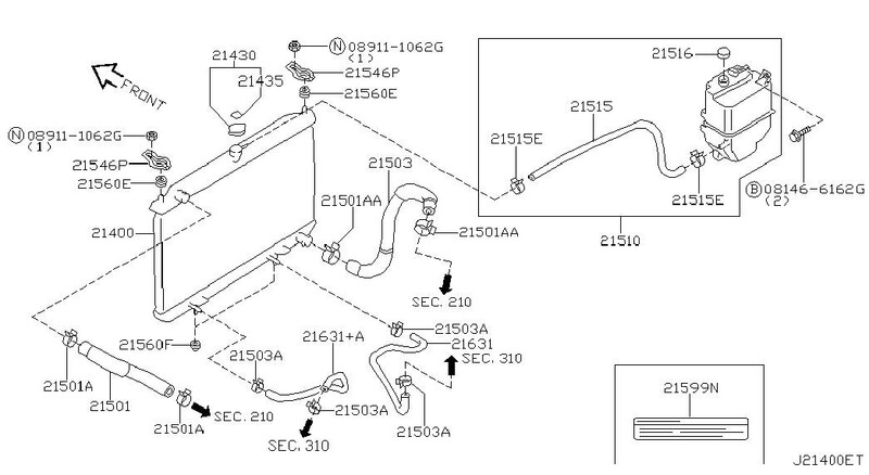 Патрубок радиатора Nissan Maxima A33  2001 3.0 Бензин Харьков