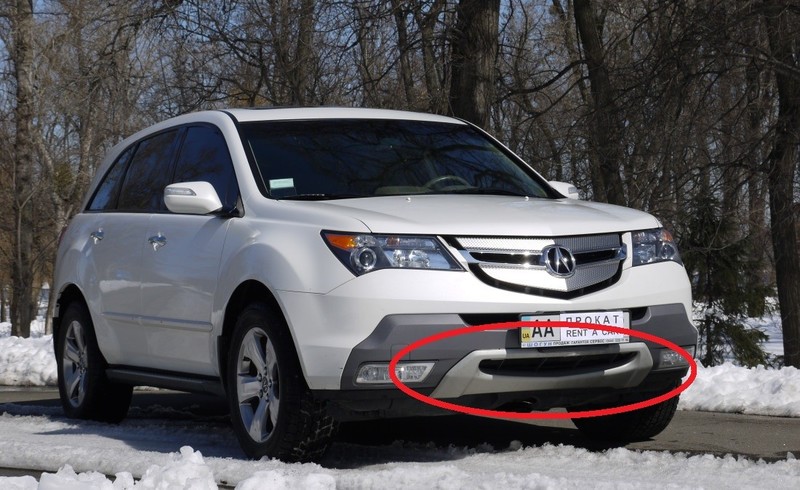 Накладка на передний бампер Acura MDX  2008 3.7 Бензин Одесса