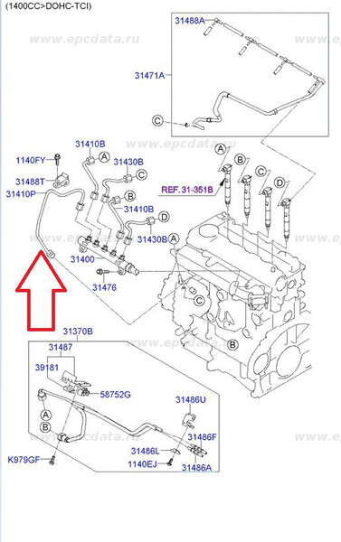 Трубка топливопровода Kia Sportage 3  2012 Киев