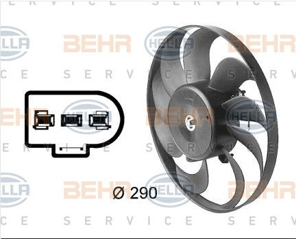 Вентилятор кондиционера 1C0 959 455 C   Skoda Octavia, Volkswagen Golf, Volkswagen Polo