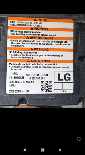 Блок airbag Subaru Outback  2019 універсал 2.5 Гибрид 