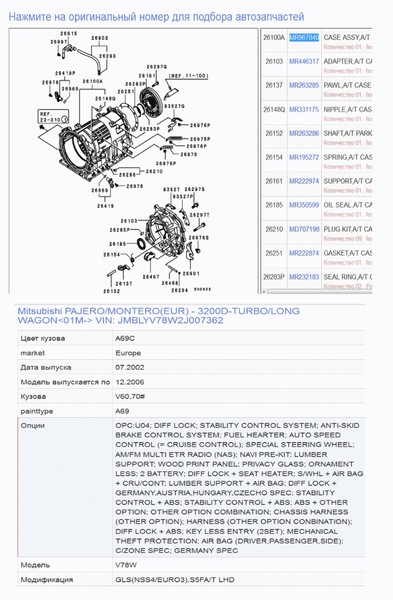 Коробка передач - автомат Mitsubishi Pajero  2002 3.2 Дизель Черновцы