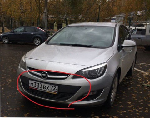 Решетка бампера в сборе с рамкой Opel Astra універсал 2015 р.  1.6 л бензин Київ