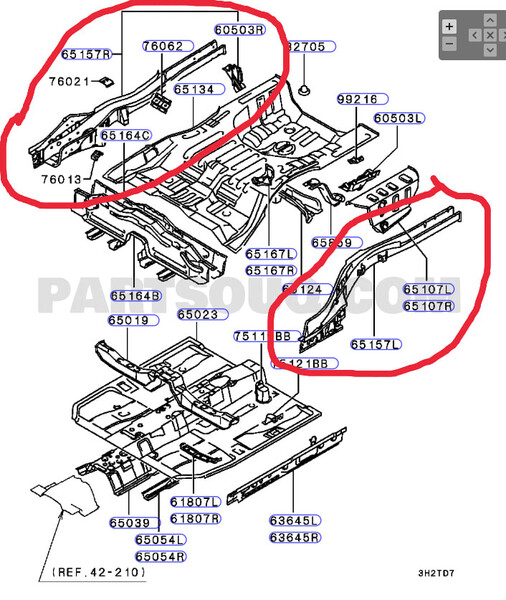Лонжерон Mitsubishi Galant 8  1997 2.5 Бензин Харьков