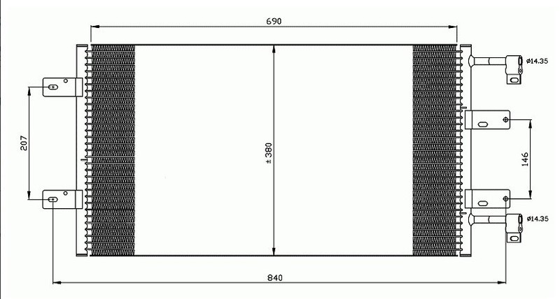 Радіатор кондиціонера Opel Vivaro с 2007г 2007 2.0 Дизель Сміла