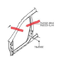 Порог кузова левый Nissan Rogue  2017 2.5 Бензин Днепр