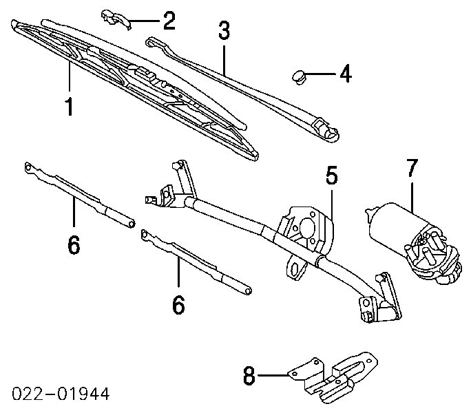 Держатель стеклоочистителя 8E1 955 407A   Audi A4, Audi A4 allroad quattro