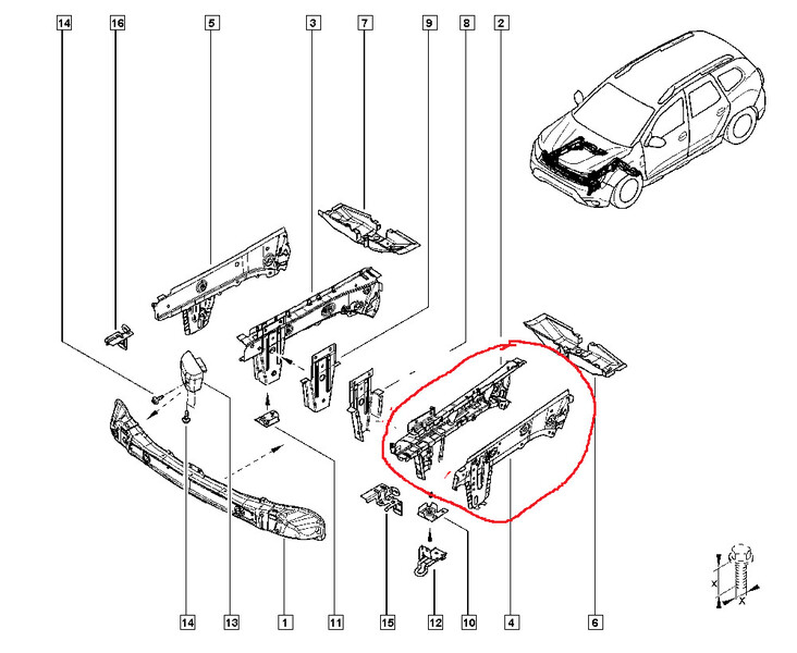 Лонжерон передній Renault Duster 2019 р.  1.5 л дизель Суми