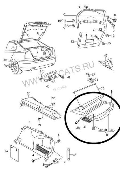 Задняя полка Skoda Octavia FSI хэтчбек 2010 г.  1.4 л бензин Винница