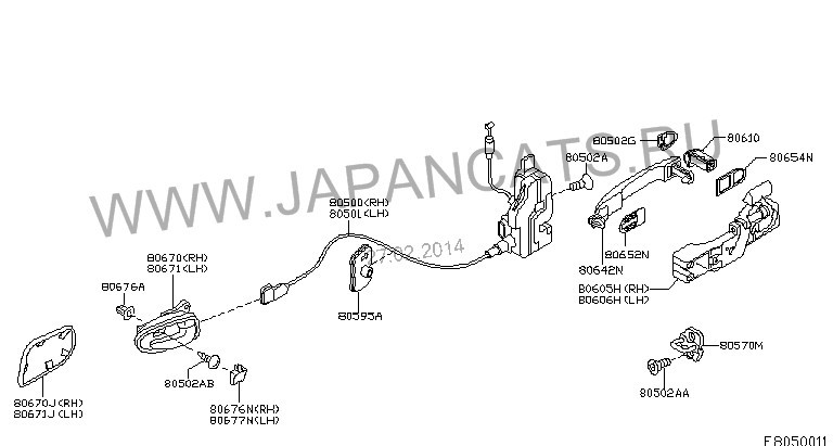 Привод замка правая дверь Nissan Primera P12 2003 р.  2.0 л бензин Сімферополь