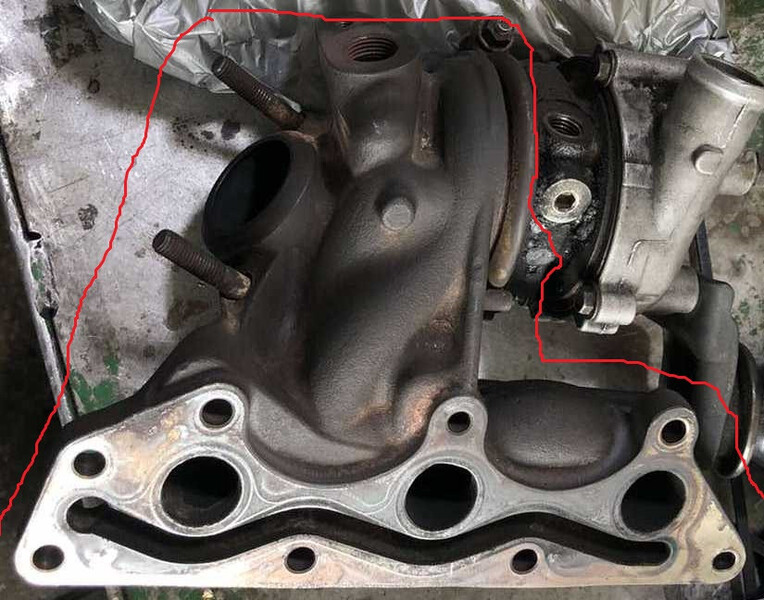 Выпускной коллектор с живой горячей частью турбины (номер турбины a1600960699) Smart City  2002 купе 0.6 Бензин Вишневе