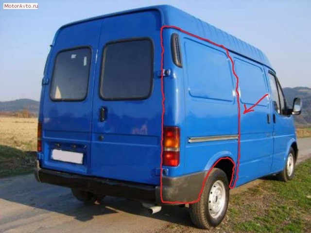 Заднее крыло Ford Transit 1998 г.  2.5 л дизель Днепропетровск