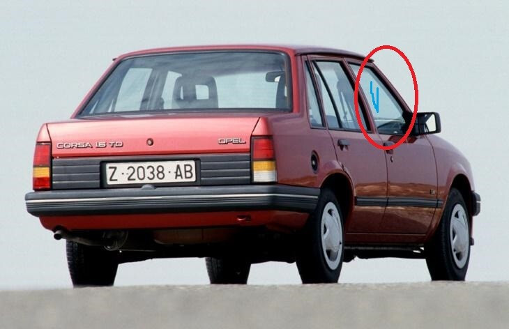 Стекло передней двери правое Opel Corsa A  1986 1.6 Бензин Хмельницкий