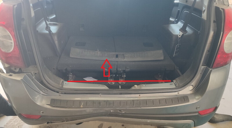 Накладка на заднюю панель Chevrolet Captiva  2012 