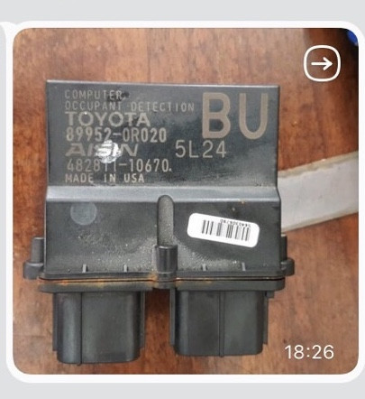 Датчик присудсвия пасажыра Toyota RAV4 універсал 2016 р.  2.5 л бензин Рівне