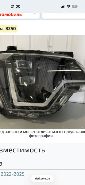 Фара права full led Kia Niro 2023 г.  68.0 л электро Долина