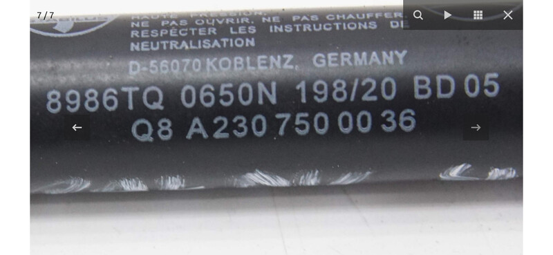 Держатели багажник - амортизаторы Mercedes-Benz SL-Class  2004 3.5 Бензин Днепр