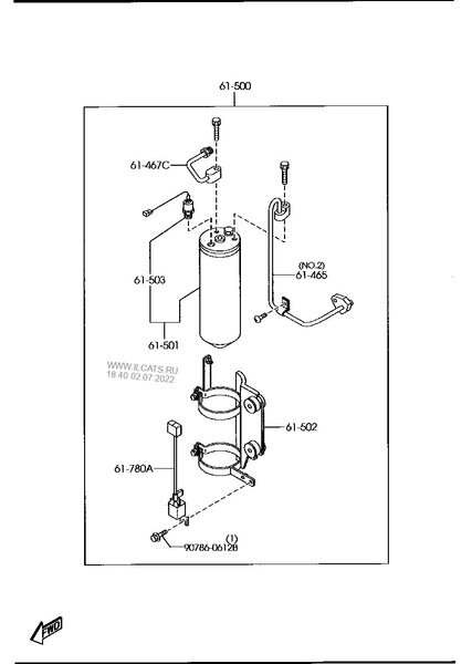 Ресивер кондиционера Mazda 626  1989 універсал 2.0 Бензин 