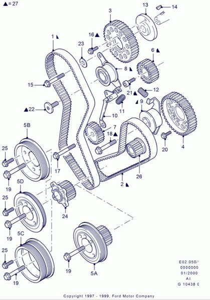 Шестерня коленчатого вала 1005514   Ford Courier, Ford Escort, Ford Fiesta