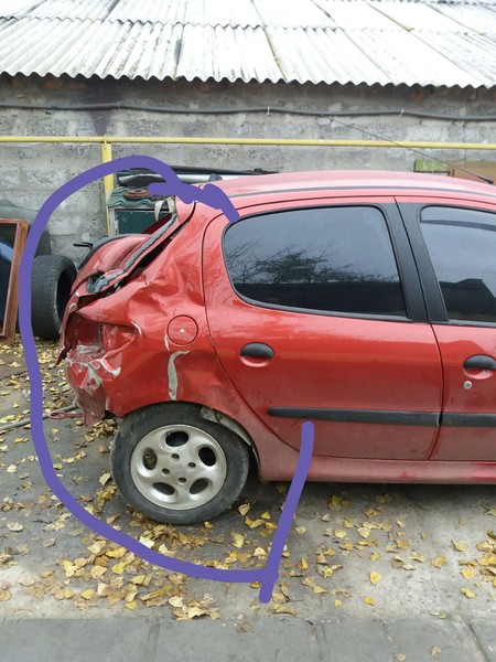 Четверть задняя правая (rr rh) Peugeot 206  2003 хэтчбек 1.4 Бензин Новомосковск
