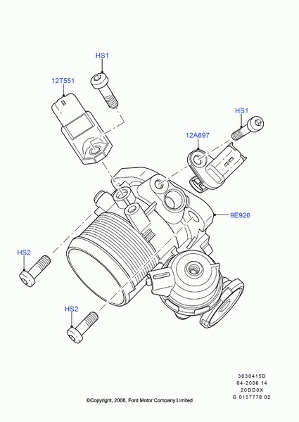 Дроссельная заслонка Ford Galaxy  2007 2.0 Дизель Ужгород