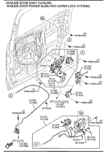 Электропривод боковой задней двери (правый) Mazda 5  2008 2.0 Бензин Ровно