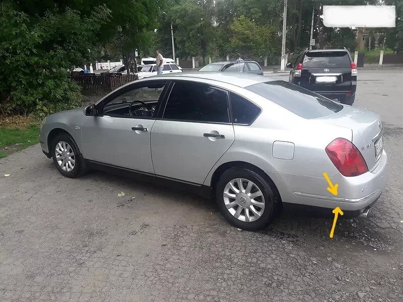 Хром-молдинг бампера заднего левий Nissan Teana J31 2006 р.  3.5 л бензин Київ