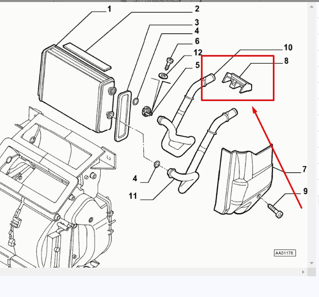 Скоба печки Fiat Doblo  2010 универсал 1.4 Бензин Днепр