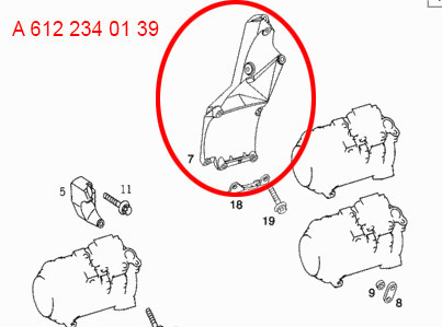 Кронштейн крепления второго компрессора кондиционера Mercedes-Benz Sprinter  2003 2.2 Дизель Черновцы