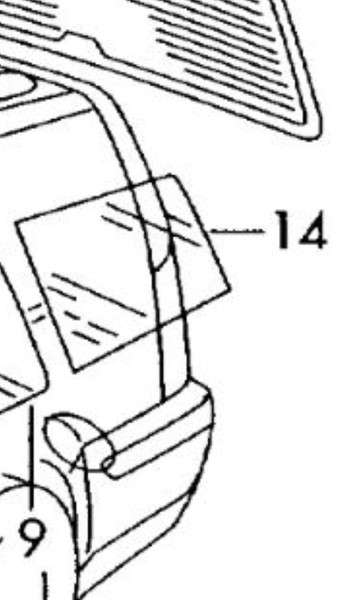 Заднее стекло правое Volkswagen Bora  2002 універсал 2.0 Бензин 