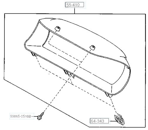 Корпус  панели приборов Mazda 626 GE 1993 2.0 Дизель Хмельницкий