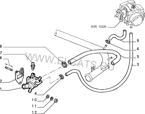 Термостат Fiat Tipo хэтчбек 1991 г.  2.0 л бензин Кривой Рог