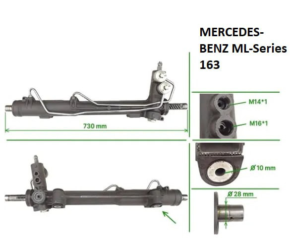 Рулевая рейка Mercedes M-Class W163 2000 г.  2.7 л дизель Львов