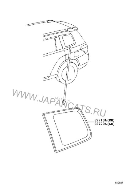 Стекло Toyota Highlander  2007 3.0 Бензин 