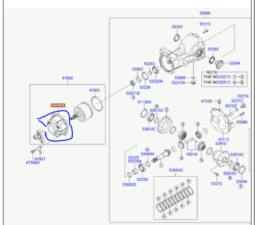 Кришка хвостовика заднего редуктора (муфты 4wd) 4781039A00   Hyundai Santa FE, Hyundai Tucson, Kia Sportage